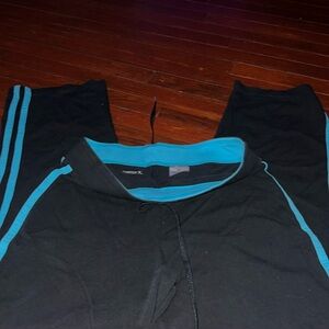 Black and blue sweat pants size medium